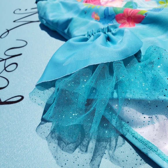 Little Mermaid bathing suit & Mermaid in training top. - Picture 7 of 11